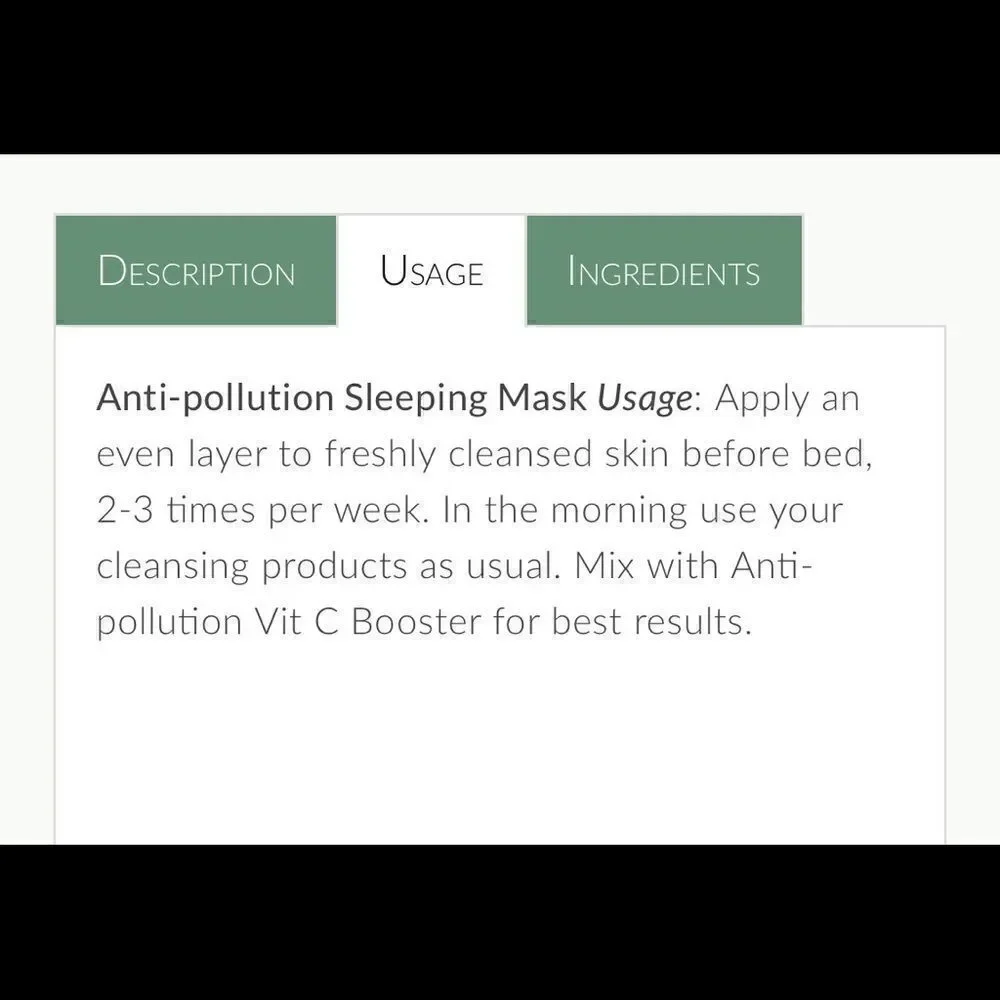 NEW!  SAVE Anti-pollution Sleeping Mask